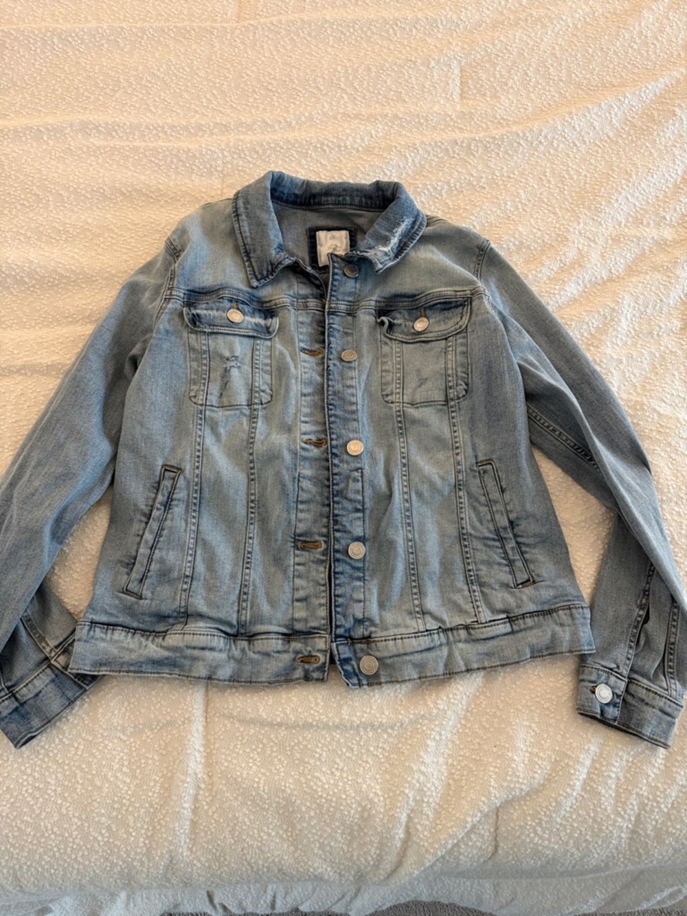 Lauren Conrad Light Wash Denim Jacket - Classic Blue
